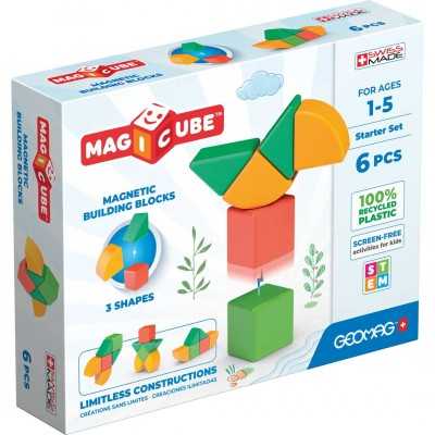 STARTER SET costruzioni magnetiche SHAPES set da 6 pezzi MAGICUBE per i più piccoli GEOMAG età 1+ Geomag - 2