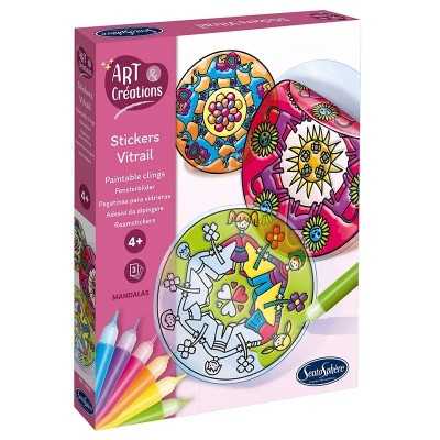 STICKER DA VETRO da colorare MANDALA kit artistico ART CREATIONS sentosphere PER FINESTRE età 4+ SentoSphere - 1