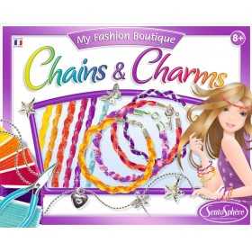 BRACCIALETTI CHAINS & CHARMS kit artistico BRACCIALETTI E CIONDOLI sentosphere MY FASHION BOUTIQUE età 8+ SentoSphere - 1