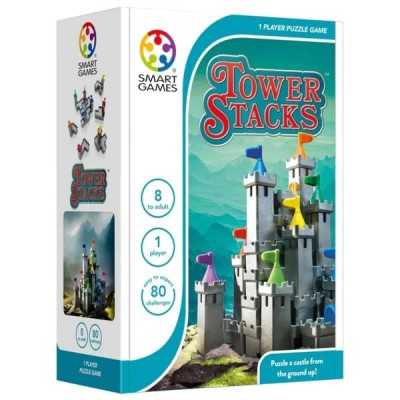 TOWER STACKS gioco solitario ROMPICAPO con 80 sfide SMART GAMES età 8+ Smart Games - 1