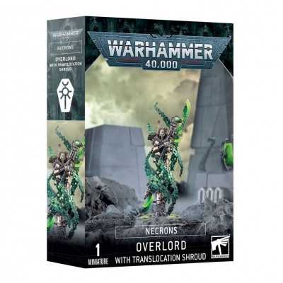 OVERLORD WITH TRANSLOCATION SHROUD signore supremo con sudario di translocazione NECRONS miniatura WARHAMER 40K età 12+ Games Wo