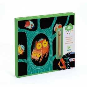 CARTE DA GRATTARE kit artistico ANIMALI DEL BOSCO gioco DJECO set DJ00041 età 18 mesi + Djeco - 1
