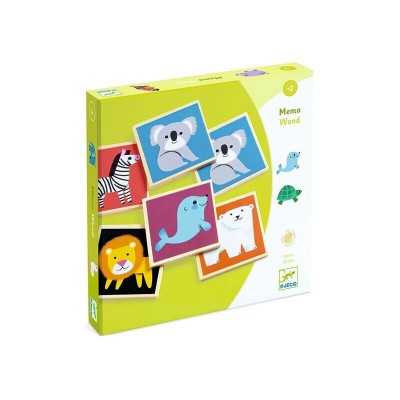 MEMO WOOD gioco MEMORY in legno DJECO animali DJ01624 età 2+ Djeco - 1