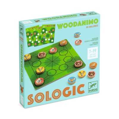 WOODANIMO solitario SOLOGIC gioco DJECO pedine in legno DJ08587 età 7+ Djeco - 1