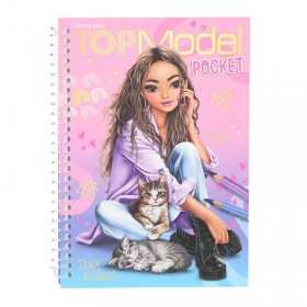 ALBUM kit artistico TOP MODEL spiralato TIGER & LUCY da colorare POCKET TOP MODEL - 2