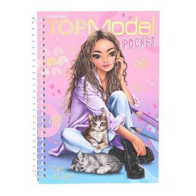 ALBUM kit artistico TOP MODEL spiralato TIGER & LUCY da colorare POCKET TOP MODEL - 2