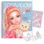 ALBUM kit artistico TOP MODEL spiralato COLOURING BOOK da colorare CHRISTY & GINGER TOP MODEL - 1