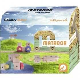 COUNTRY MAKER costruzioni IN LEGNO senza colla MATADOR ad incastro CON UTENSILI età 3+ - 1