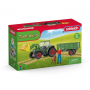 TRATTORE CON RIMORCHIO miniatura SCHLEICH 42608 fattoria FARM WORLD età 3+ Schleich - 1