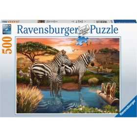 PUZZLE 500 ZEBRE ravensburger 500 PEZZI cm 49 x 36 ORIGINALE
