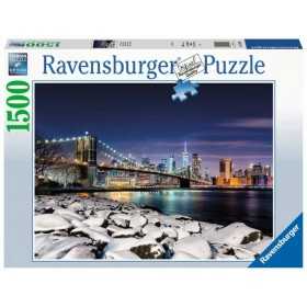 PUZZLE 1500 INVERNO A NEW YORK ravensburger 1500 PEZZI cm 80 x 60