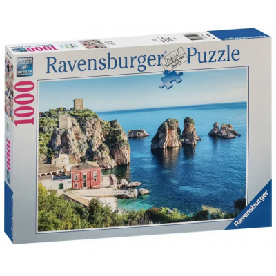 PUZZLE 1000 FARAGLIONI DI SCOPELLO ravensburger 1000 PEZZI cm 70 x 50 Ravensburger - 1