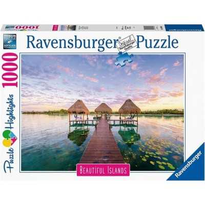PUZZLE 1000 RIFUGIO TROPICALE ravensburger 1000 PEZZI cm 70 x 50 Ravensburger - 1