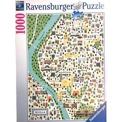 PUZZLE 1000 MAPPA DI SIVIGLIA ravensburger 1000 PEZZI cm 70 x 50 Ravensburger - 1