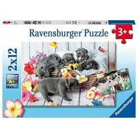 PUZZLE 2X12 PICCOLE PALLE DI PELO ravensburger 2 PUZZLE DA 12 PEZZI età 3+ Ravensburger - 1