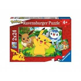 PUZZLE 2X24 POKEMON ravensburger 2 PUZZLE DA 24 PEZZI età 4+ Ravensburger - 1