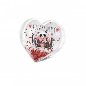 PORTAFOTO CON GLITTER a forma di CUORE you are in my heart LEGAMI da tavolo Legami - 1