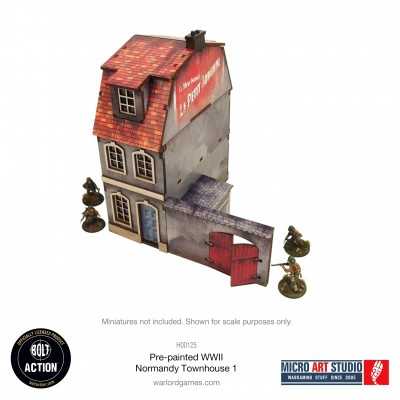 PREPAINTED WW2 NORMANDY TOWNHOUSE 1 scenario PREDIPINTO in hdf THE ARMY PAINTER THE ARMY PAINTER - 1