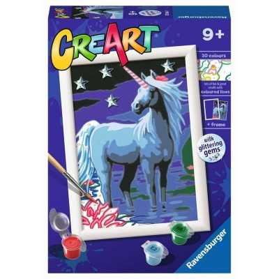 UNICORNO kit artistico CREART ravensburger 10 COLORI con cornice GLITTER età 9+ Ravensburger - 1