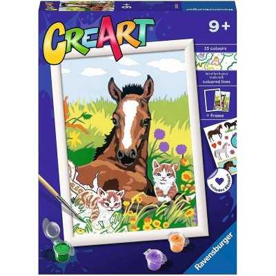 PULEDRO E GATTINO kit artistico CREART ravensburger 15 COLORI con cornice e STICKERS età 9+ Ravensburger - 1
