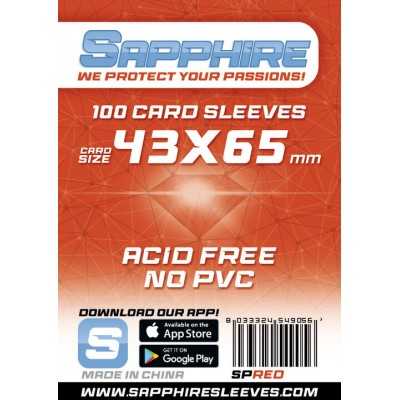 100 BUSTINE PROTETTIVE sapphire RED card sleeves 43 x 66 mm RED GLOVE trasparenti Red Glove - 1