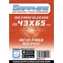 100 BUSTINE PROTETTIVE sapphire RED card sleeves 43 x 66 mm RED GLOVE trasparenti Red Glove - 1