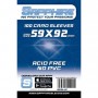 100 BUSTINE PROTETTIVE sapphire BLUE card sleeves 59 x 92 mm RED GLOVE blu TRASPARENTI Red Glove - 1