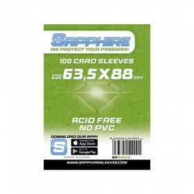 100 BUSTINE PROTETTIVE sapphire GREEN card sleeves 63,5 x 88 mm RED GLOVE verde TRASPARENTI Red Glove - 1