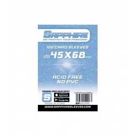 100 BUSTINE PROTETTIVE sapphire AZURE card sleeves 45 x 68 mm RED GLOVE azzurro TRASPARENTI