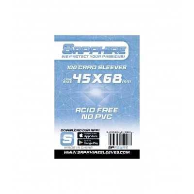 100 BUSTINE PROTETTIVE sapphire AZURE card sleeves 45 x 68 mm RED GLOVE azzurro TRASPARENTI Red Glove - 1