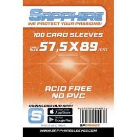 100 BUSTINE PROTETTIVE sapphire ORANGE card sleeves 57,5 x 89 mm RED GLOVE arancione TRASPARENTI Red Glove - 1