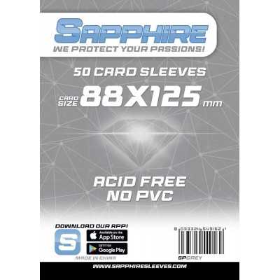 50 BUSTINE PROTETTIVE sapphire GREY card sleeves 88 x 125 mm RED GLOVE grigio TRASPARENTI Red Glove - 1