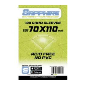 100 BUSTINE PROTETTIVE sapphire LIME card sleeves 70 x 110 mm RED GLOVE verde TRASPARENTI