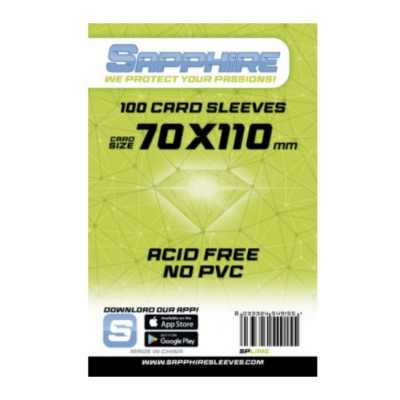 100 BUSTINE PROTETTIVE sapphire LIME card sleeves 70 x 110 mm RED GLOVE verde TRASPARENTI Red Glove - 1