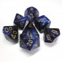 SET DI 7 DADI SCARAB bicolore CHESSEX CHX27427 blu reale oro ASSORTITI dice Chessex - 1