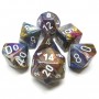 SET DI 7 DADI FESTIVE multicolore CHESSEX CHX27440 carousel bianco ASSORTITI dice Chessex - 1