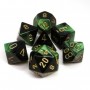 SET DI 7 DADI GEMINI 4 multicolore CHESSEX CHX26439 nero verde oro ASSORTITI gdr dice Chessex - 1
