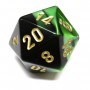 SET DI 7 DADI GEMINI 4 multicolore CHESSEX CHX26439 nero verde oro ASSORTITI gdr dice Chessex - 2
