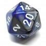 SET DI 7 DADI GEMINI multicolore CHESSEX CHX26423 blu acciaio bianco ASSORTITI gdr dice Chessex - 2