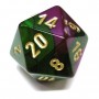 SET DI 7 DADI GEMINI multicolore CHESSEX CHX26434 verde viola oro ASSORTITI gdr dice Chessex - 2