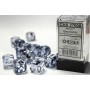 SET DI 12 DADI D6 multicolore NEBULA black white CHESSEX CHX27608 dice BIANCO NERO TRASPARENTE Chessex - 2