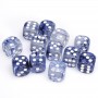 SET DI 12 DADI D6 multicolore NEBULA black white CHESSEX CHX27608 dice BIANCO NERO TRASPARENTE Chessex - 1