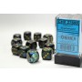 SET DI 12 DADI D6 multicolore LUSTROUS shadow CHESSEX CHX27699 dice OMBRA ORO Chessex - 2