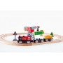 CARGO DELIVERY LOOP pista treno con gru e set locomotiva a batteria HAPE trenini in legno E3731 età 3+ Hape - 3