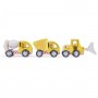 MEZZI DA LAVORO set di 3 CONSTRUCTION VEHICLES new classic toys IN LEGNO età 18 mesi + - 3