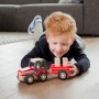 TRATTORE CON RIMORCHIO e balle di fieno TRACTOR new classic toys IN LEGNO età 18 mesi + - 7
