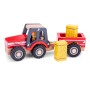 TRATTORE CON RIMORCHIO e balle di fieno TRACTOR new classic toys IN LEGNO età 18 mesi + - 4