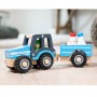 TRATTORE CON RIMORCHIO trasporto latte TRACTOR new classic toys IN LEGNO età 18 mesi + - 5