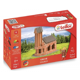 CHIESETTA kit modellismo IN MATTONI da 70 pezzi TEIFOC 4025 età 6+ TEIFOC - 1