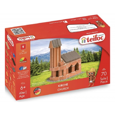 CHIESETTA kit modellismo IN MATTONI da 70 pezzi TEIFOC 4025 età 6+ TEIFOC - 1
